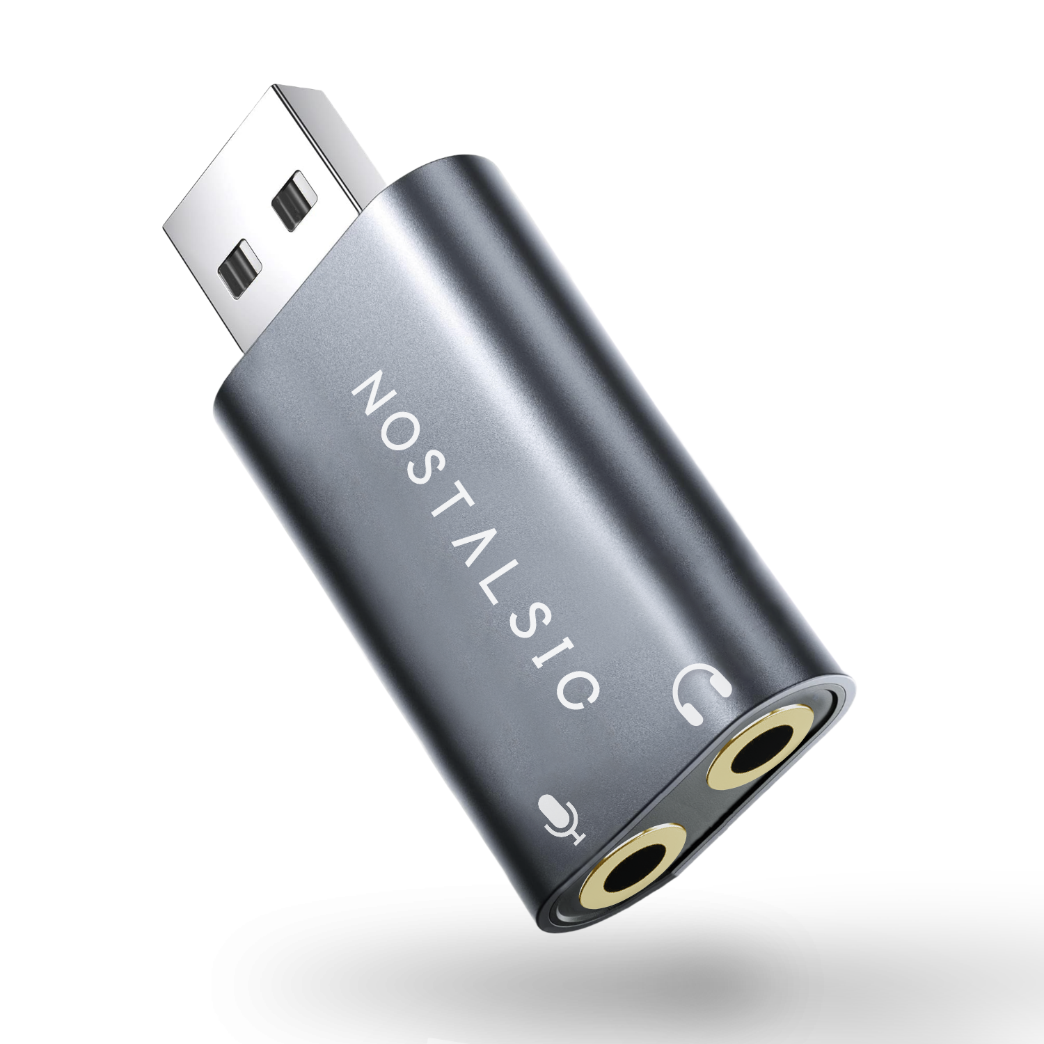 USB-A & 3.5mm(3極専用) オーディオ変換アダプタ  DAC搭載 24bit/96KHz対応