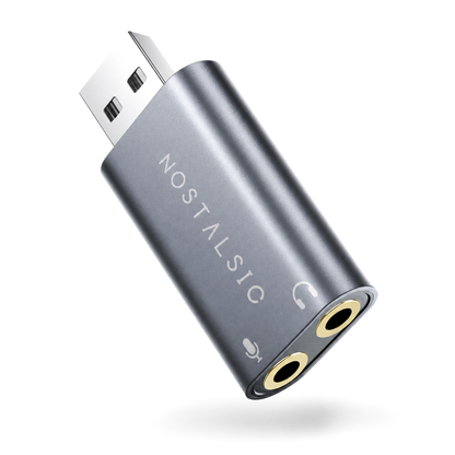 USB-A & 3.5mm(3極専用) オーディオ変換アダプタ  DAC搭載 24bit/96KHz対応