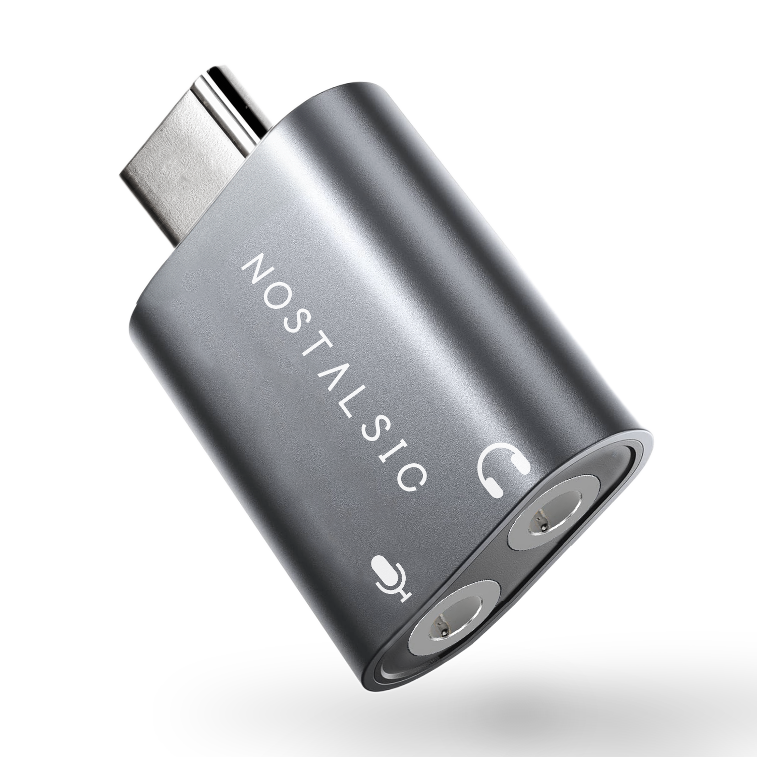 USB-C & 3.5mm(3極専用) オーディオ変換アダプタ  DAC搭載 24bit/96KHz対応