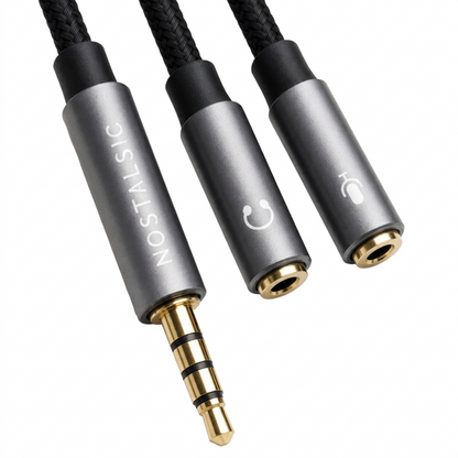 3.5mm 4極 3極 分岐変換ケーブル
